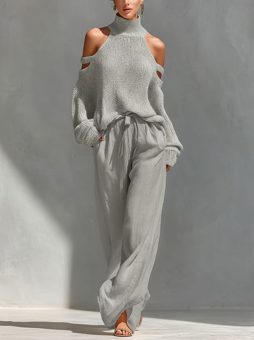 Camilla | Conjunto moderno de punto y lino
