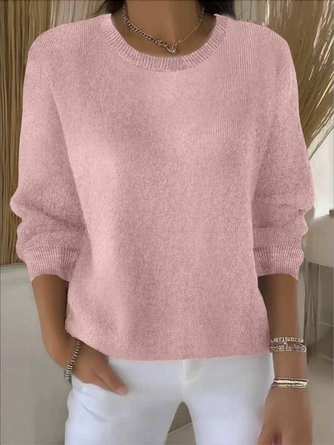 Talia | Suéter de Punto Rosa Suave