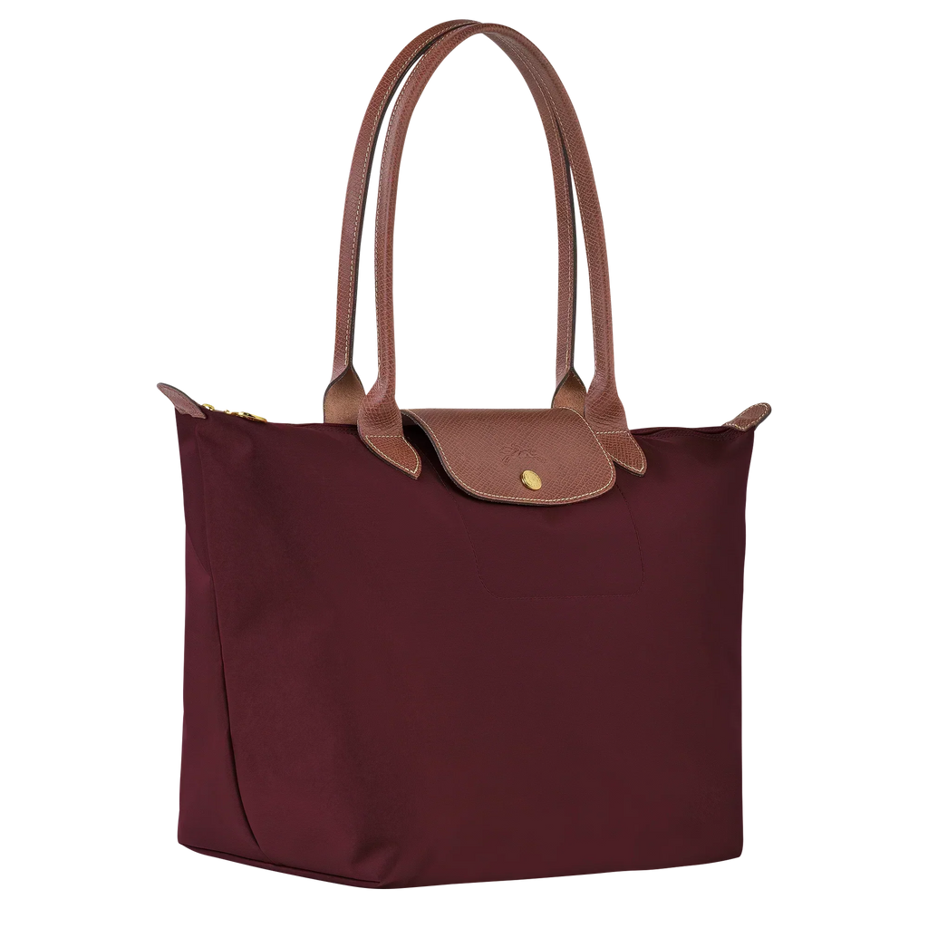 Bolso grande Le Pliage, color burdeos