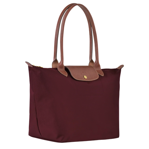 Bolso grande Le Pliage, color burdeos