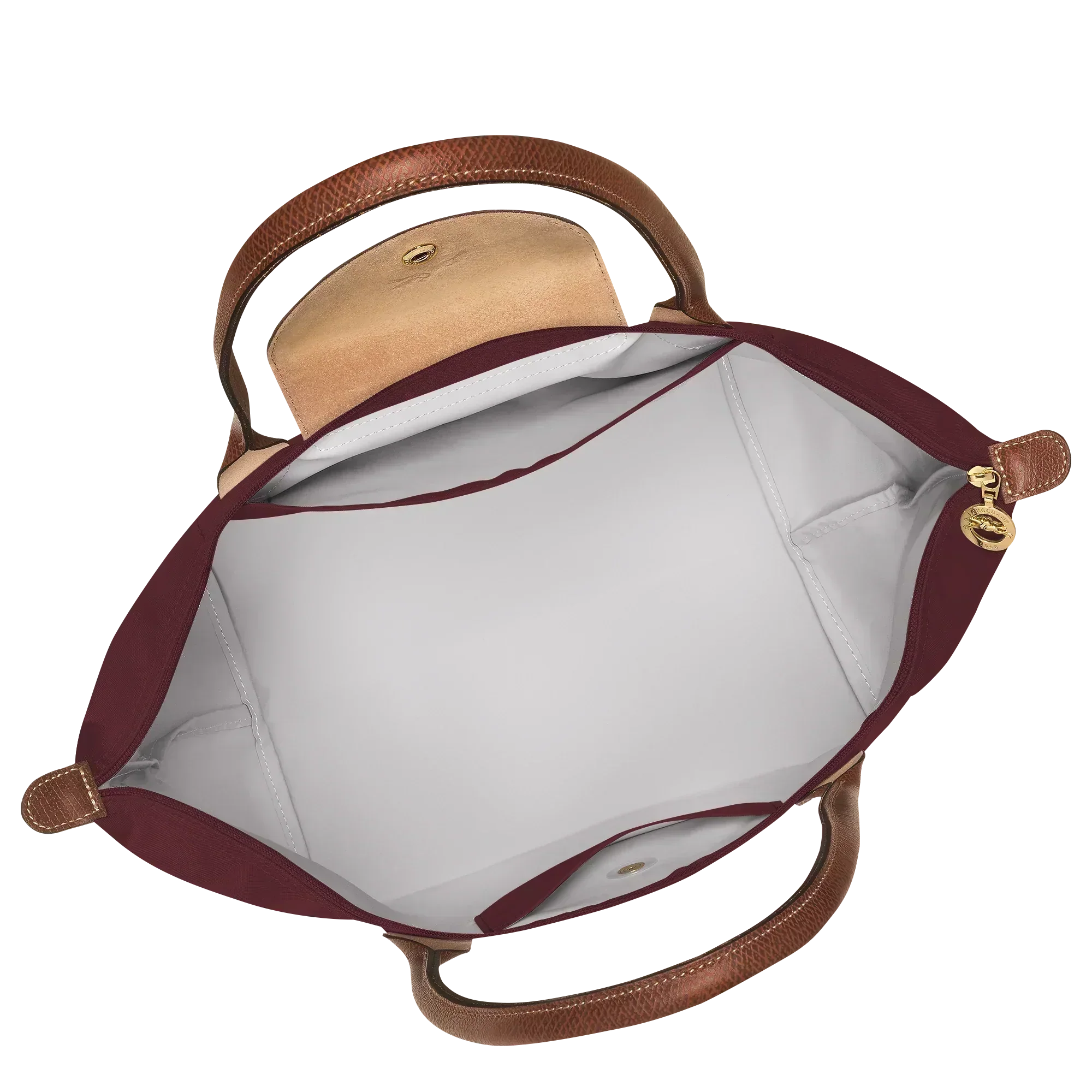 Bolso grande Le Pliage, color burdeos