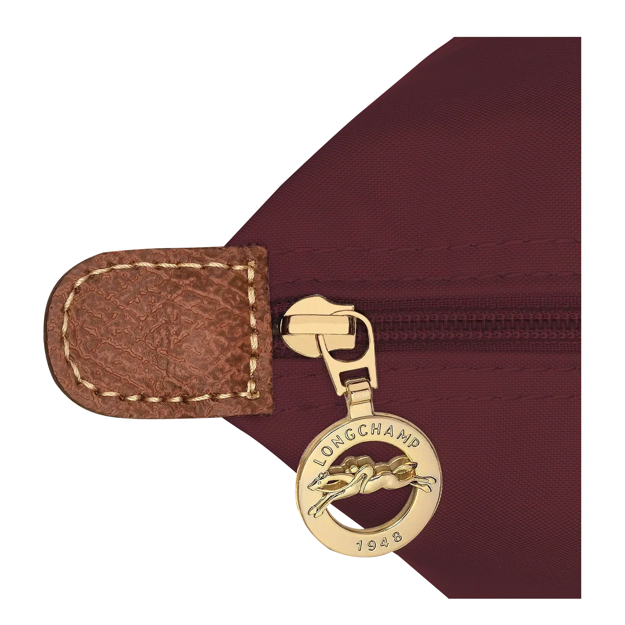 Bolso grande Le Pliage, color burdeos