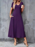 Vestido largo, fluido y elegante