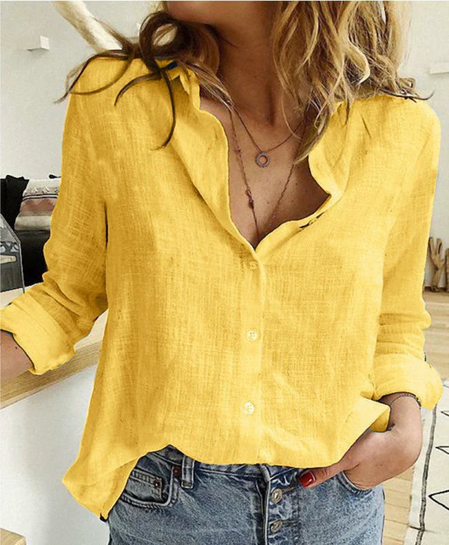 Aurélie™ — Blusa elegante de algodón con un estilo natural