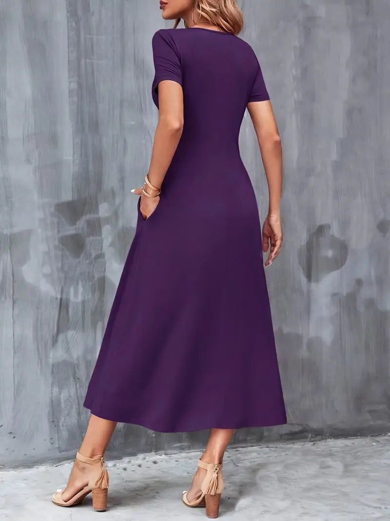 Vestido largo, fluido y elegante