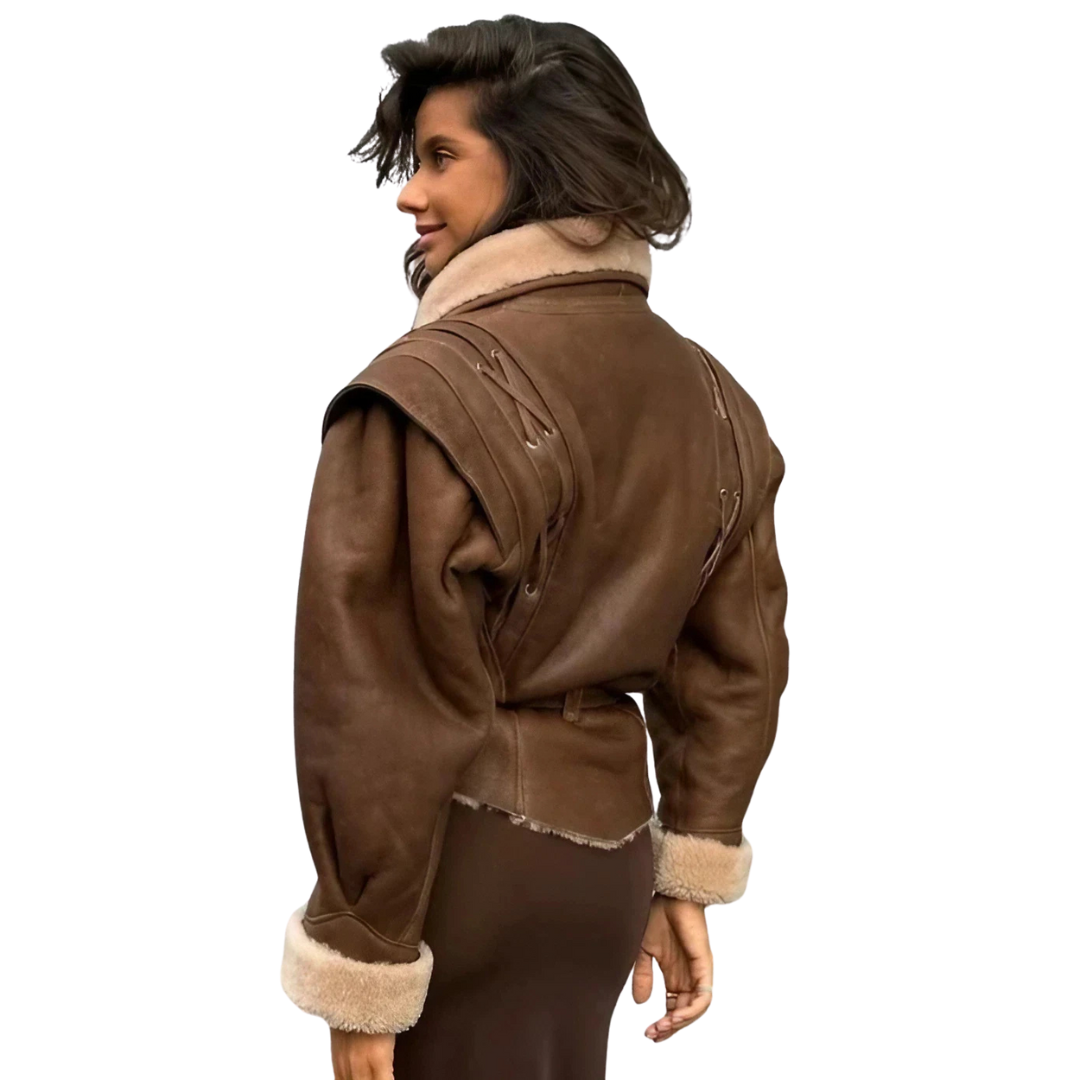 Chaqueta con efecto pelo