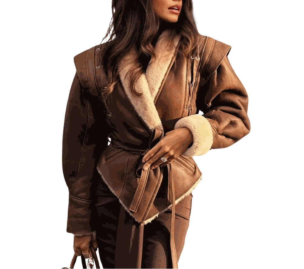 Chaqueta con efecto pelo