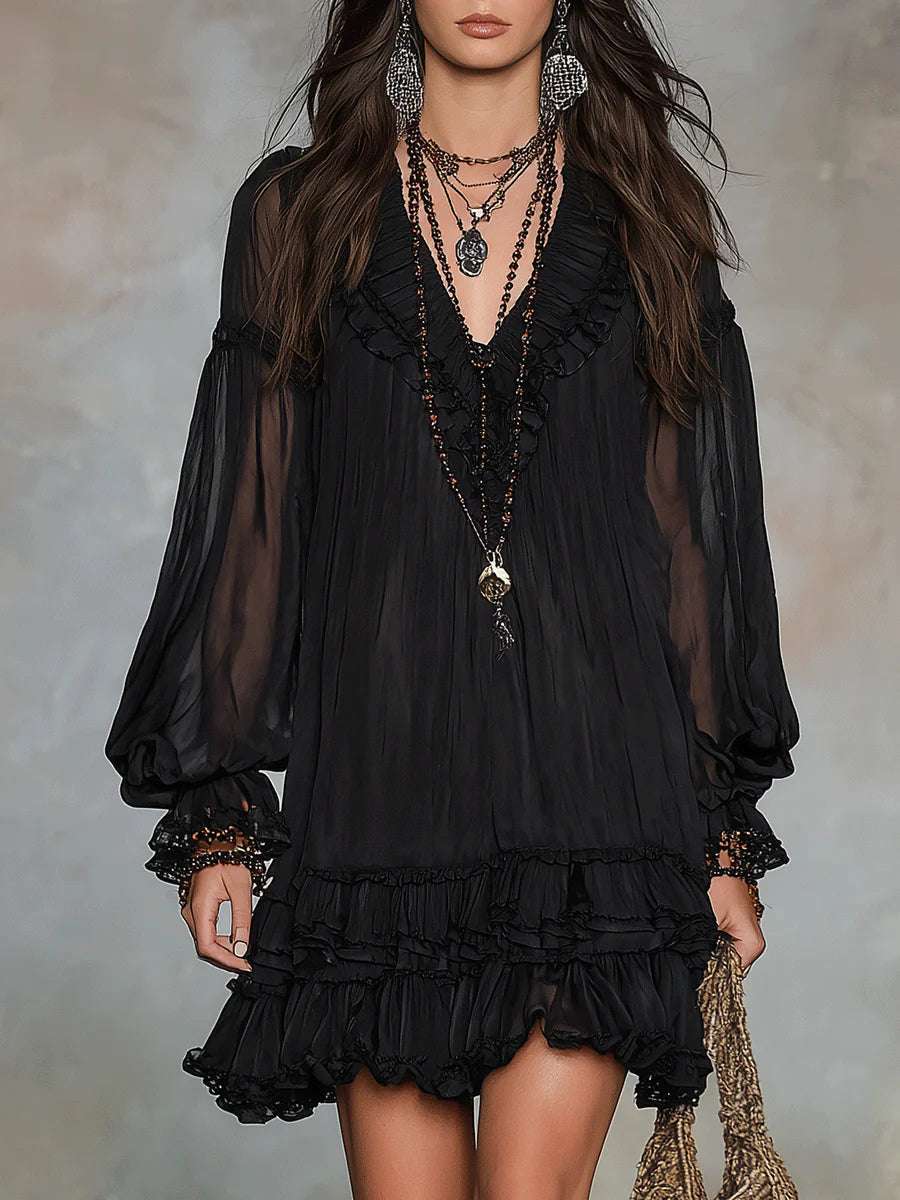 Vestido corto negro