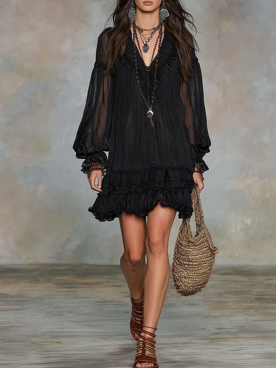 Vestido corto negro