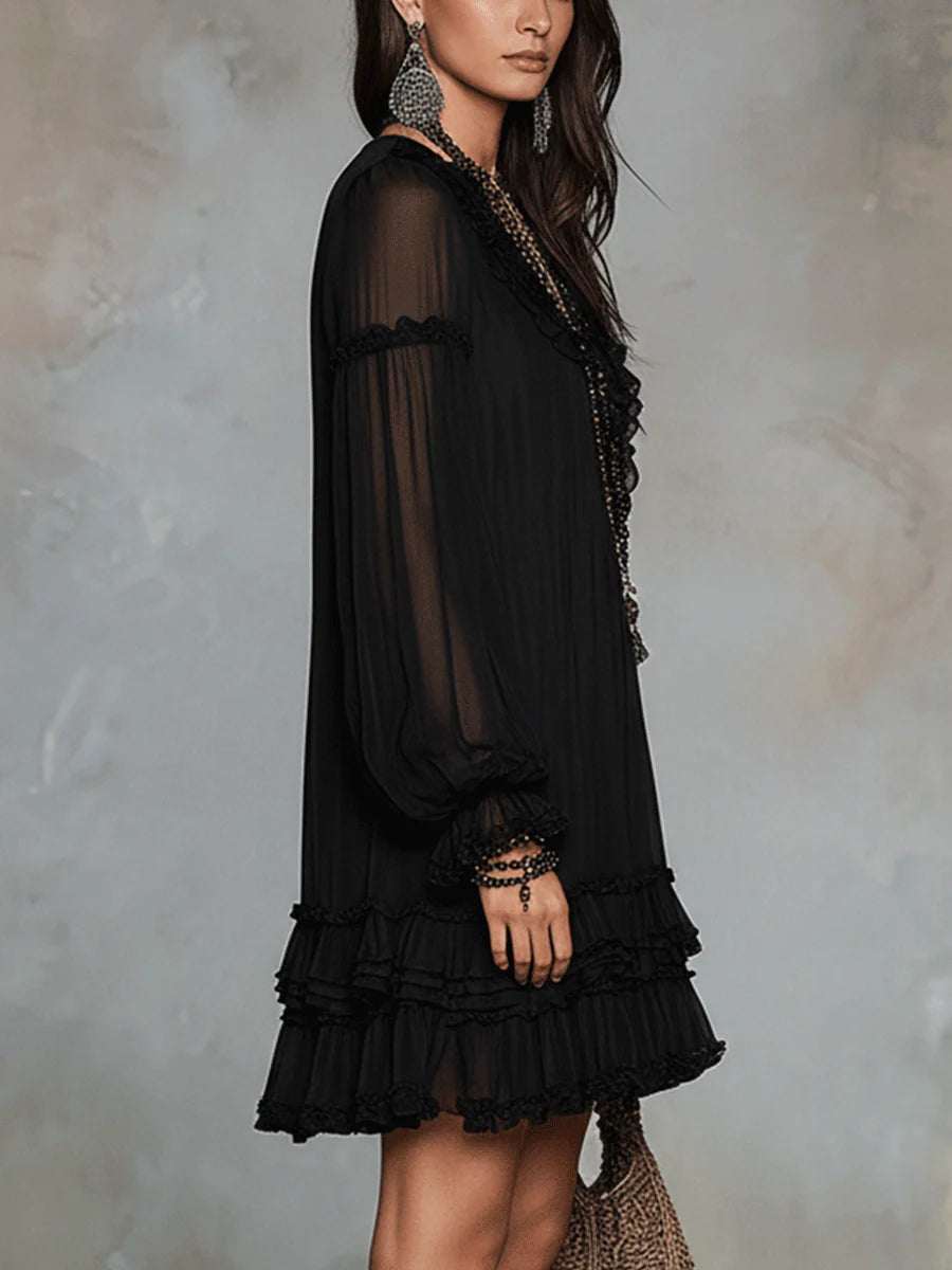 Vestido corto negro