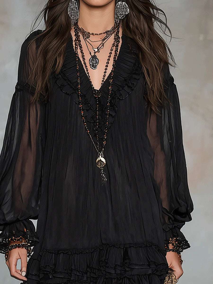 Vestido corto negro
