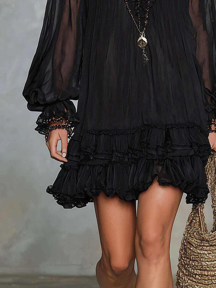 Vestido corto negro