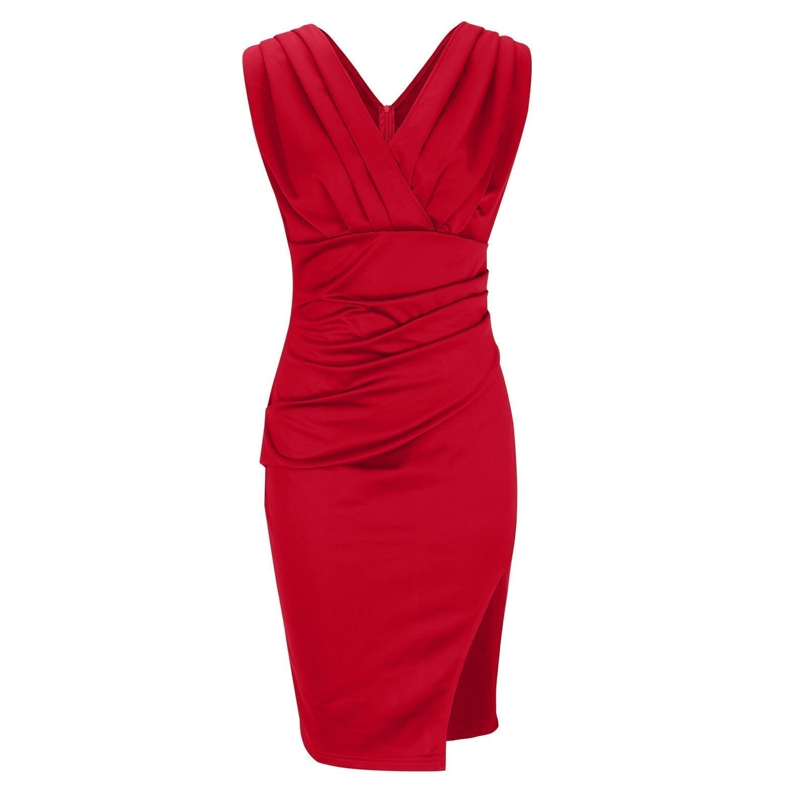 Elegante vestido drapeado con corte que realza la figura