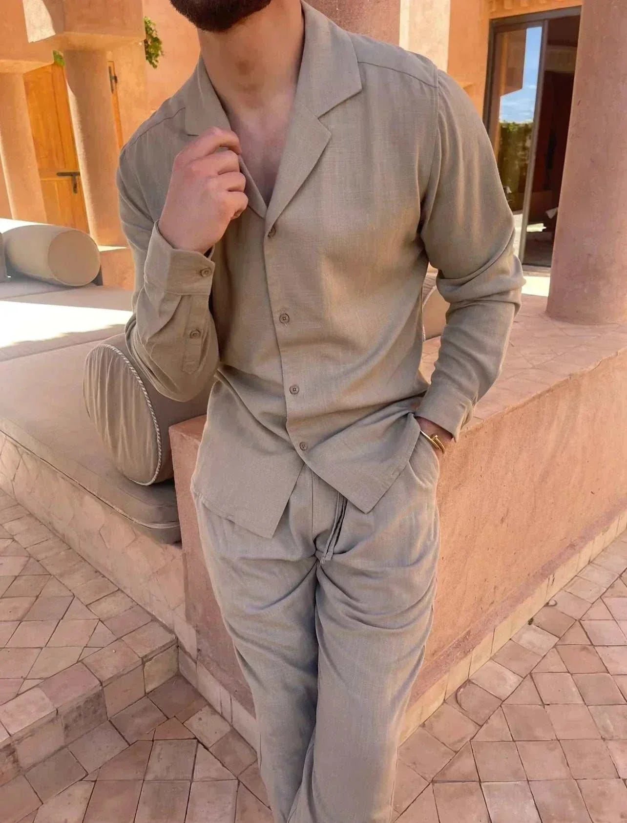 Traje de lino