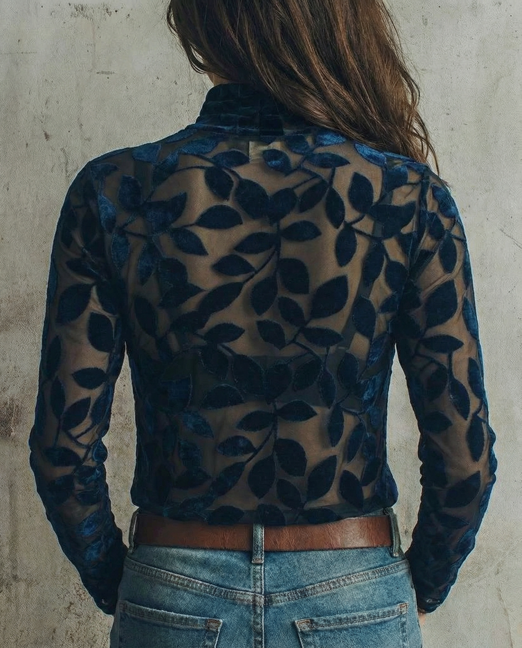Adriana · Jersey de cuello alto con estampado elegante