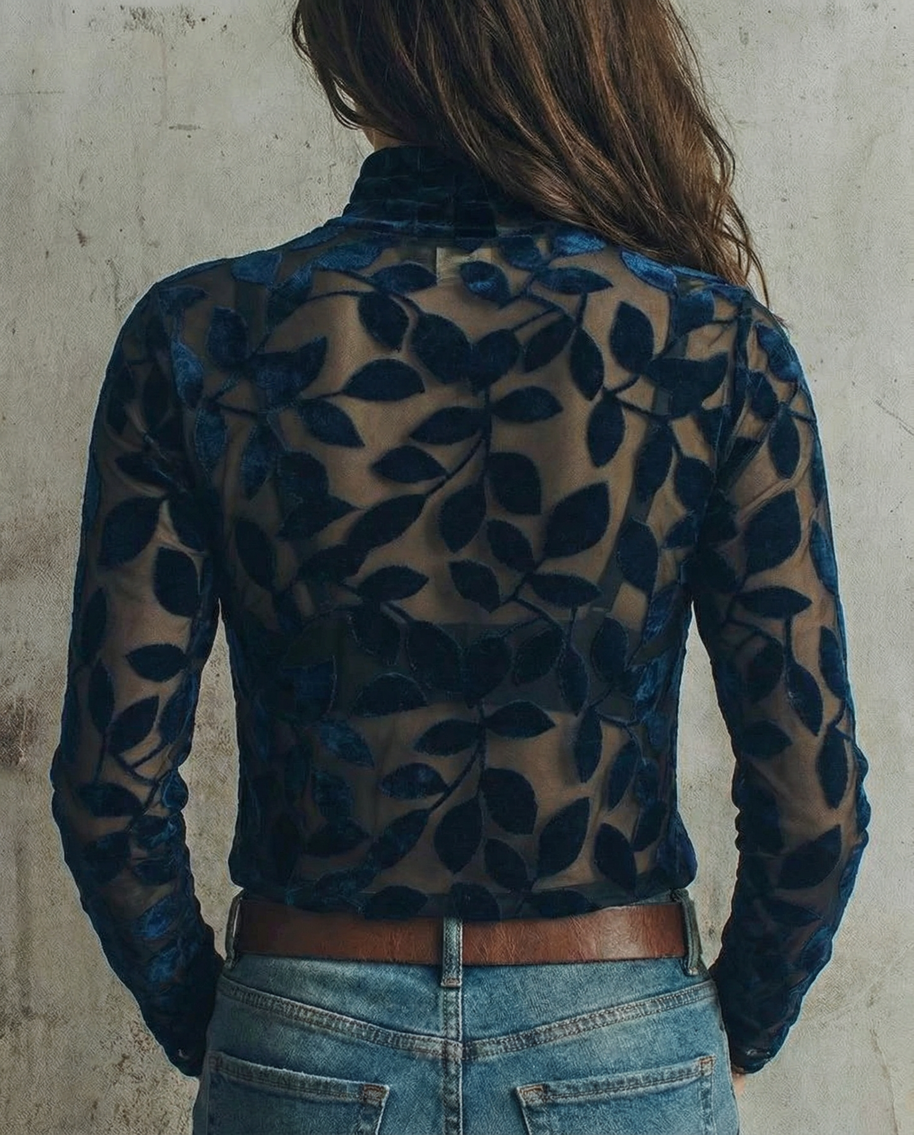 Adriana · Jersey de cuello alto con estampado elegante