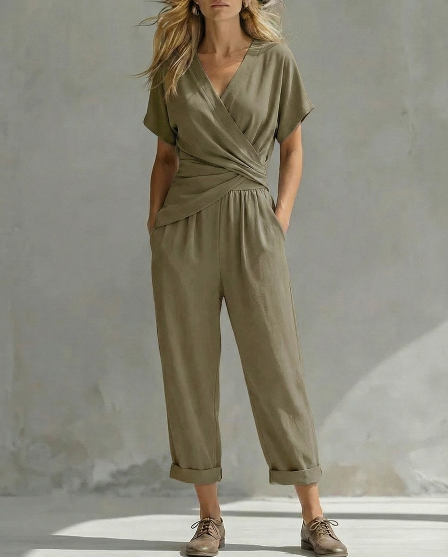 Natalia · Conjunto veraniego con top y pantalón fluido