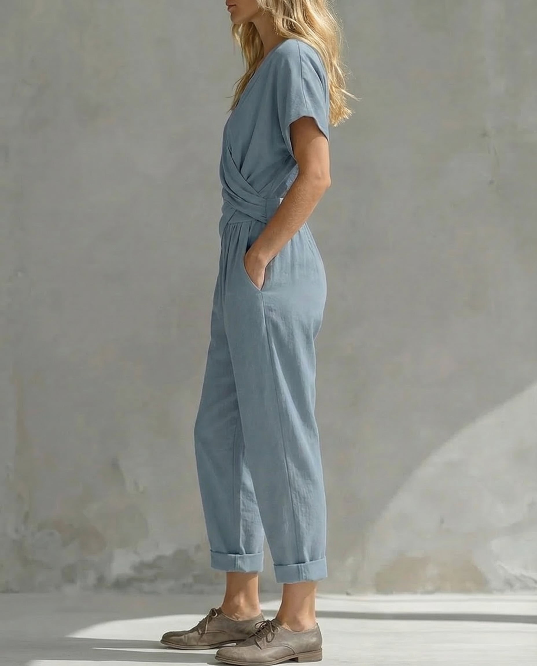 Natalia · Conjunto veraniego con top y pantalón fluido