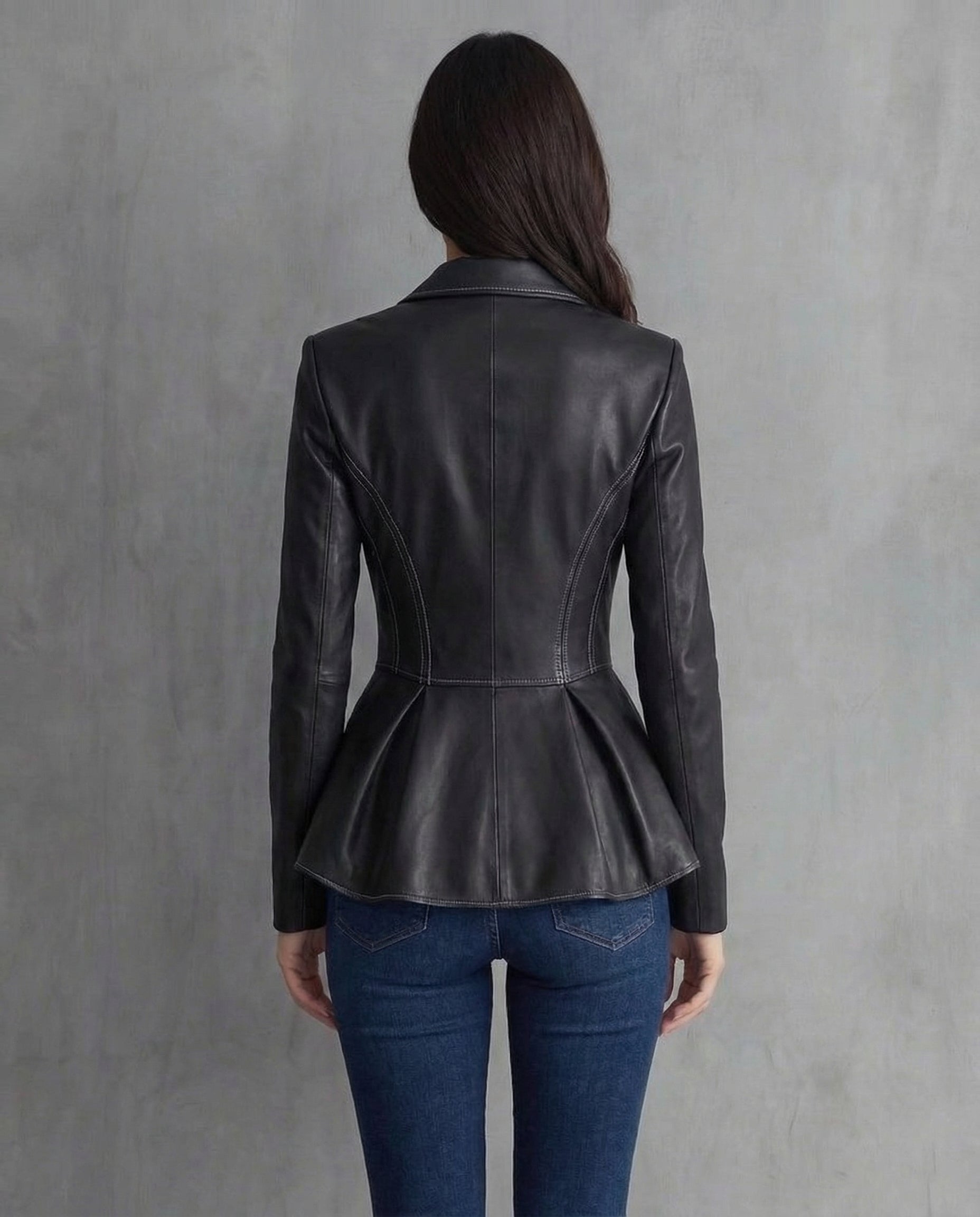 Adriana · Chaqueta biker con cuello solapa