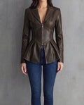 Adriana · Chaqueta biker con cuello solapa