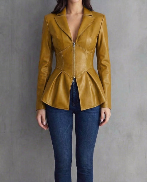 Adriana · Chaqueta biker con cuello solapa