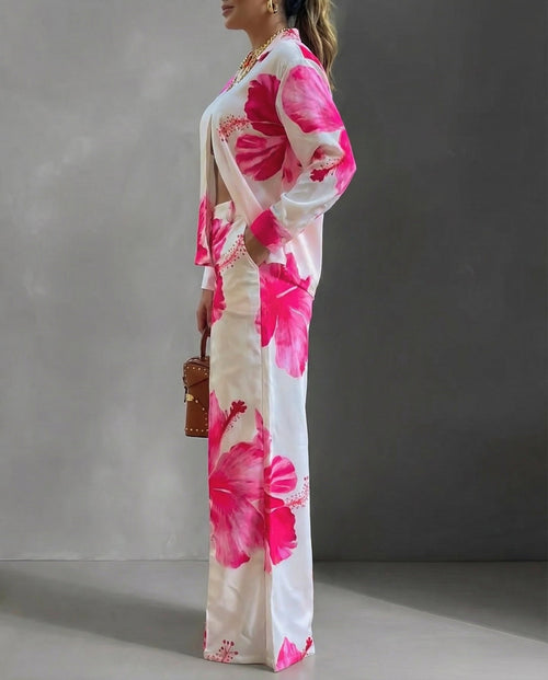 Beatriz · Conjunto casual con camisa floral y pantalón