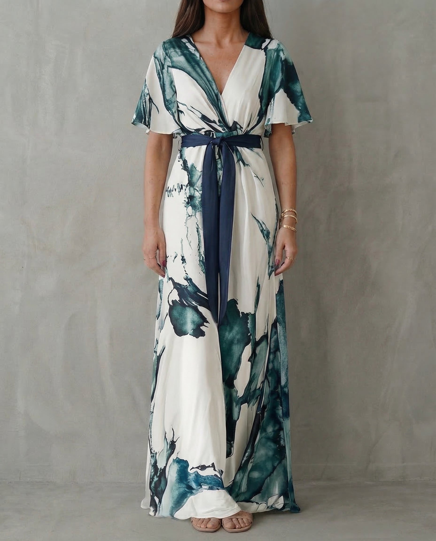 Clara · Vestido maxi bohemio con estampado floral