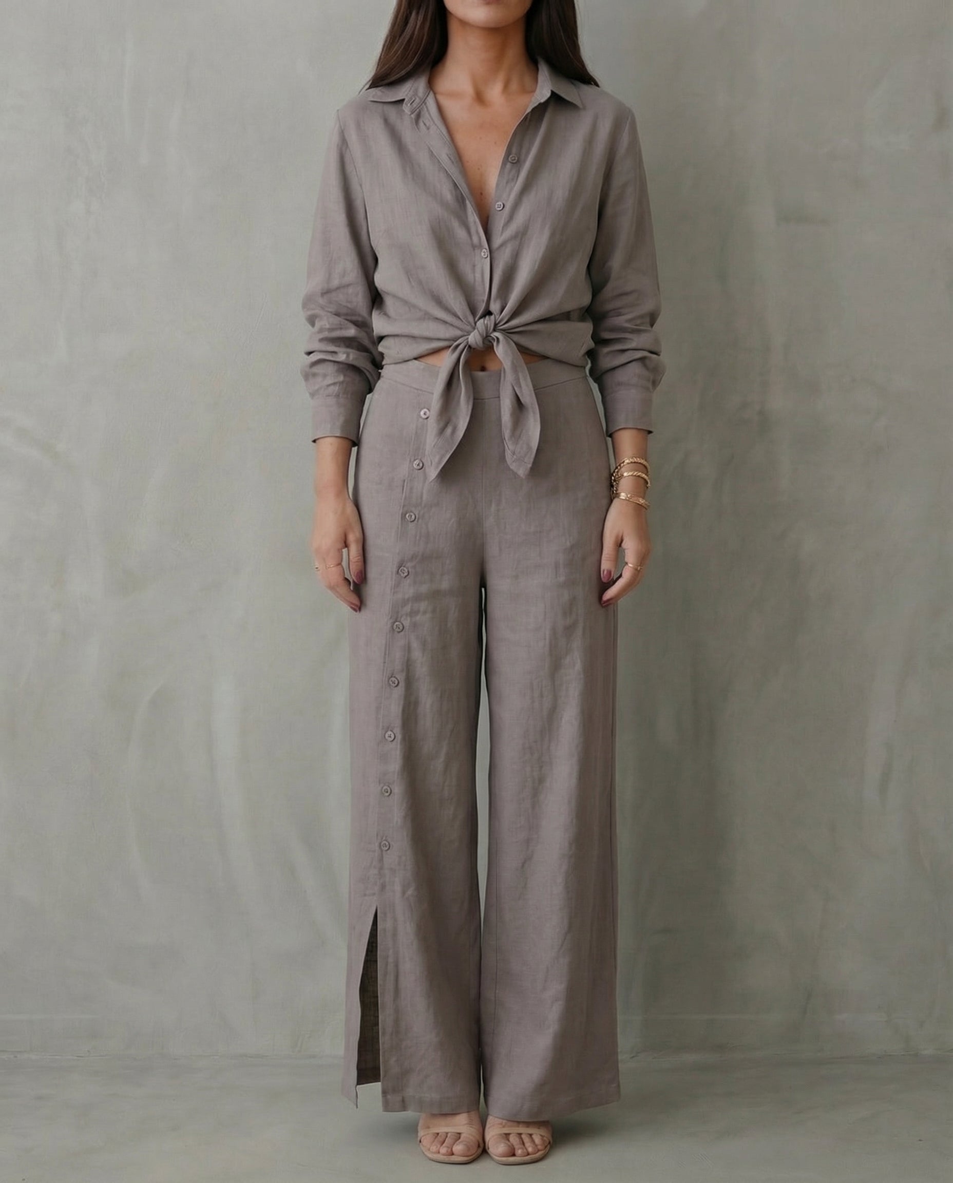 Constanza · Conjunto elegante con cárdigan y pantalón
