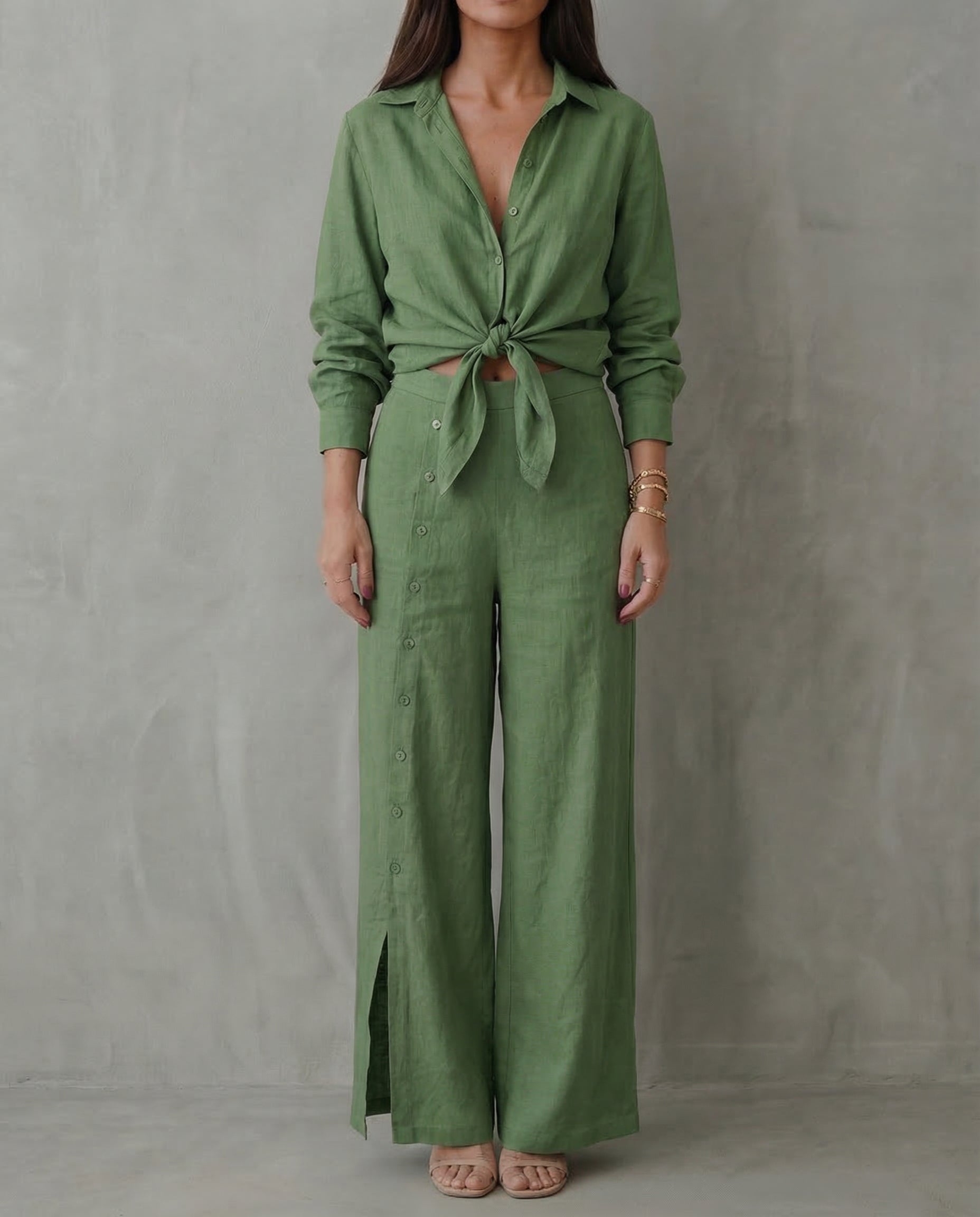 Constanza · Conjunto elegante con cárdigan y pantalón