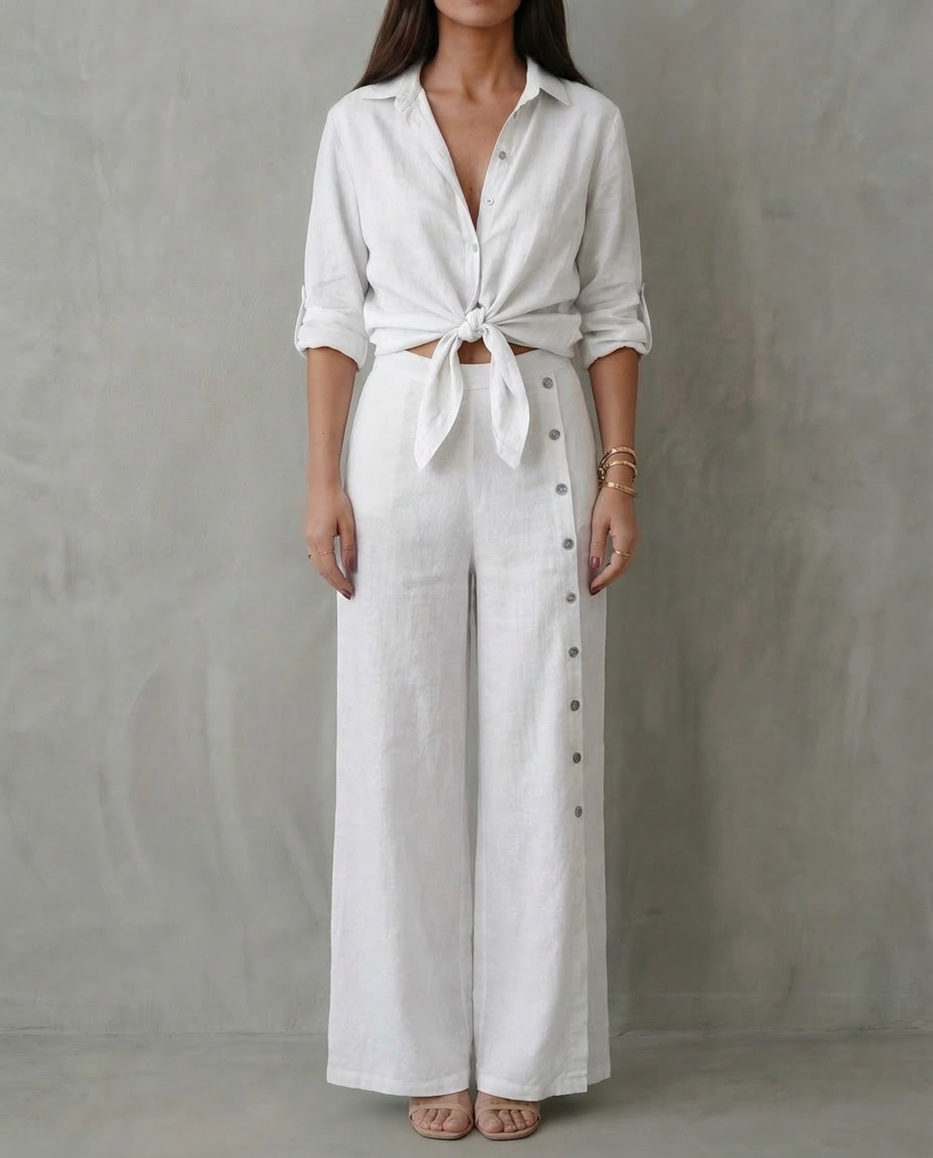 Constanza · Conjunto elegante con cárdigan y pantalón