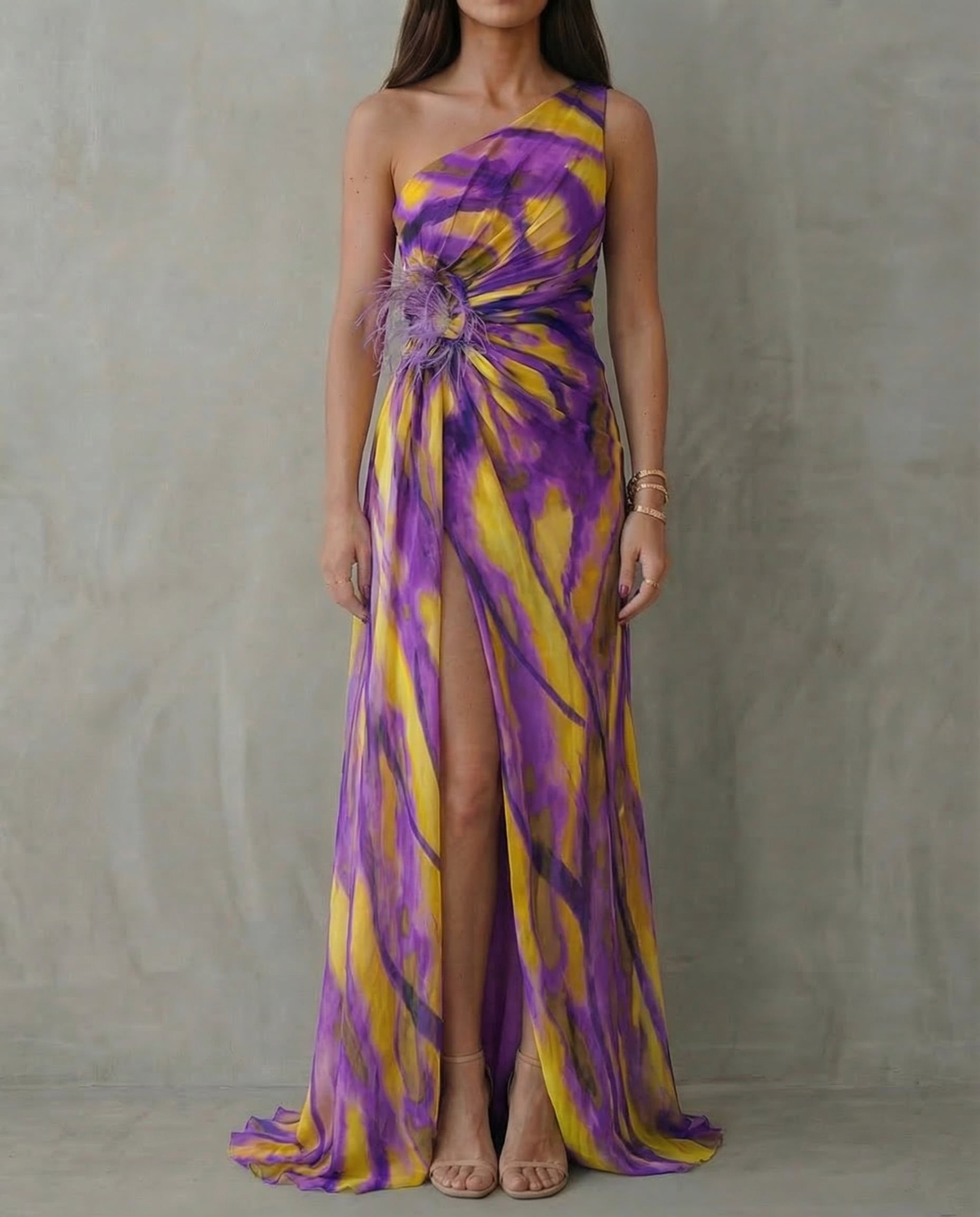 Lucía · Vestido maxi fluido con espalda descubierta
