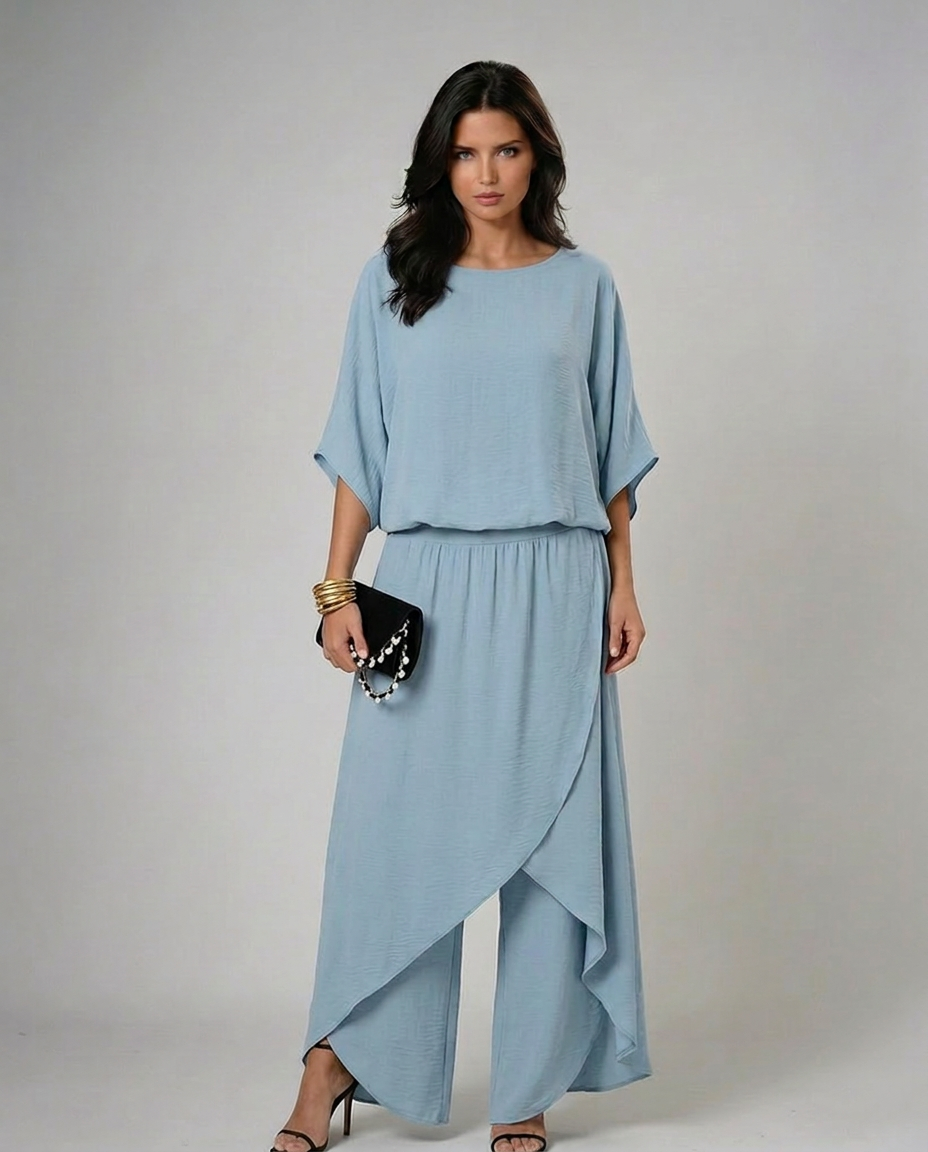 Isabel · Conjunto elegante con top y pantalón fluido