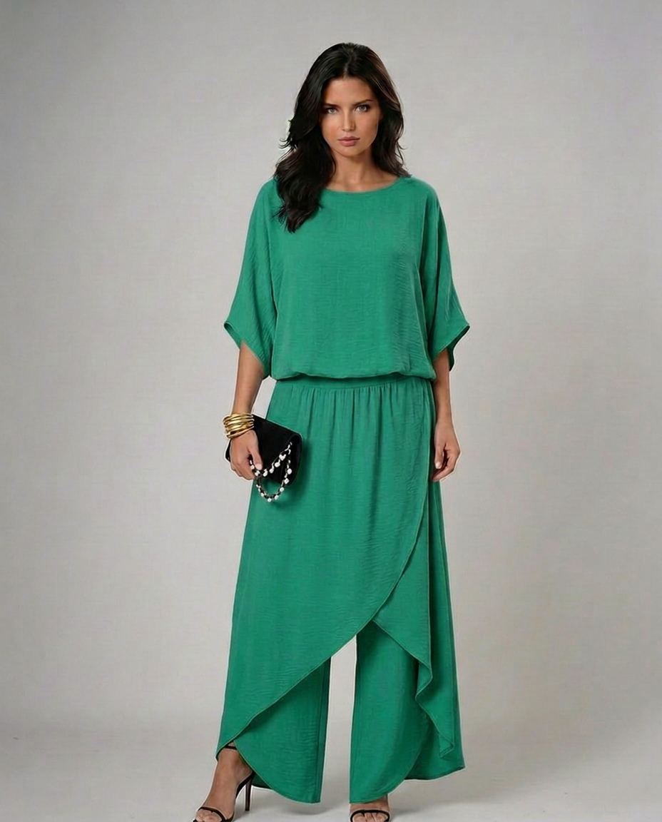 Isabel · Conjunto elegante con top y pantalón fluido