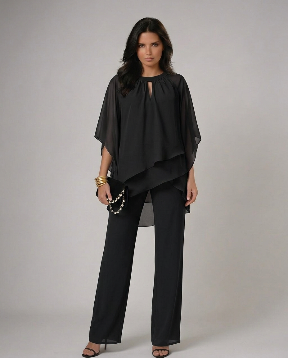 Concha · Conjunto casual con camisa y pantalón ancho