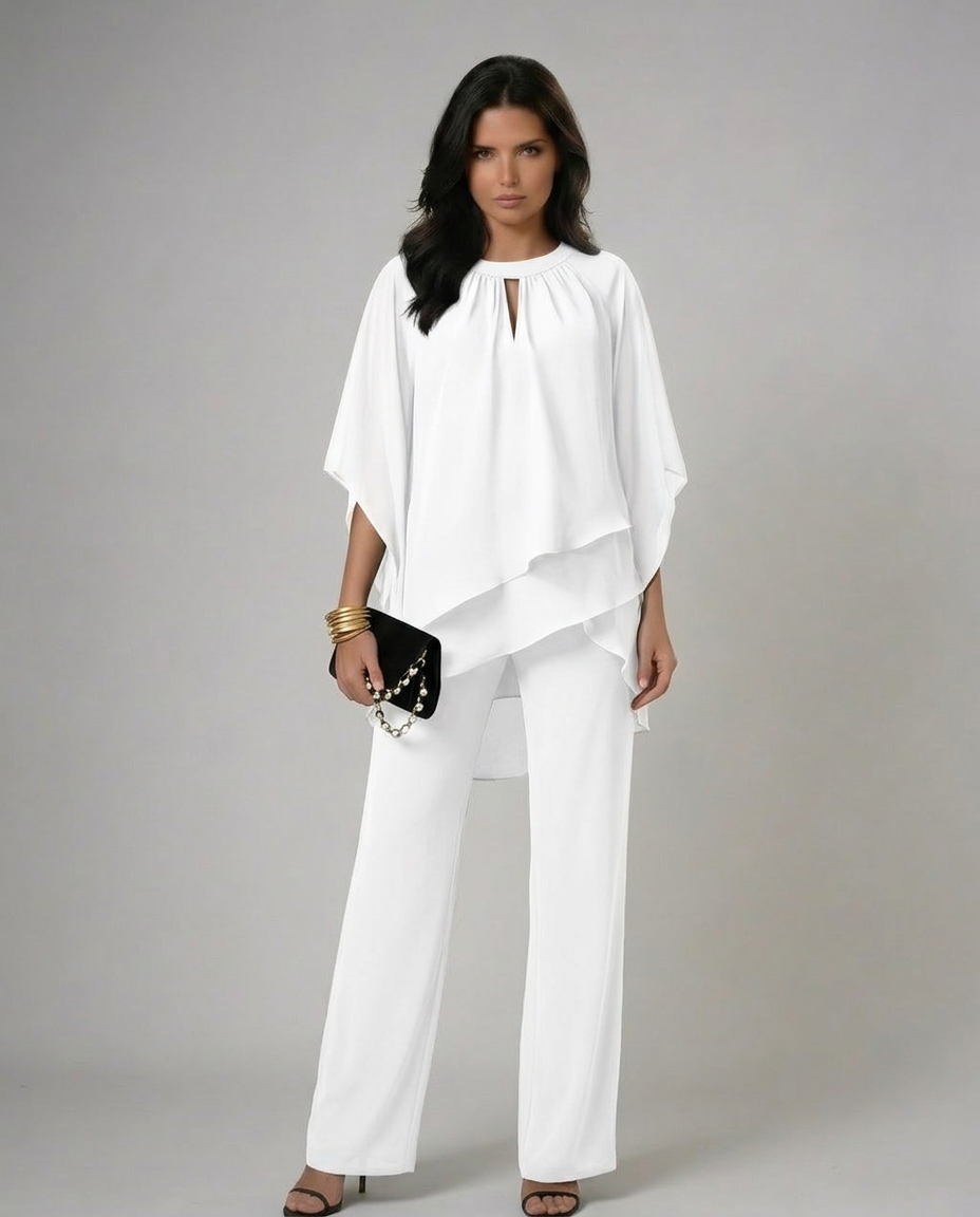 Concha · Conjunto casual con camisa y pantalón ancho