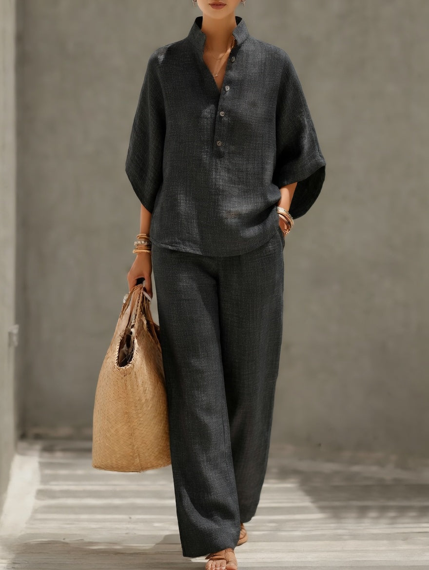 Elegante conjunto de dos piezas de estilo natural
