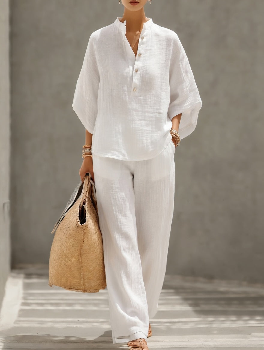 Elegante conjunto de dos piezas de estilo natural